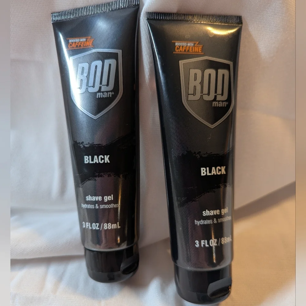 Bod Man Black Shave Gel Set Of 2 Brand New
